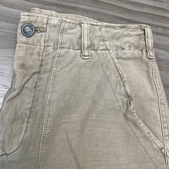 FREE PEOPLE HIGH RISE GREEN MILITARY SYLE CUT OFF SHORTS 8 - Picture 15 of 16